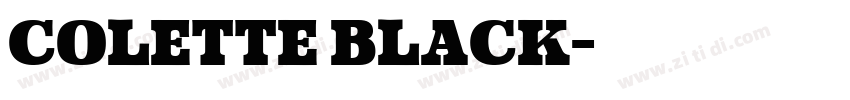 Colette Black字体转换 Colette Black字体转换